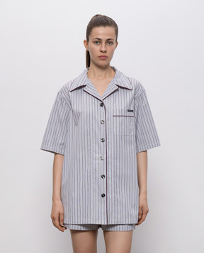 Dolce&Gabbana Сіра сорочка в смужку F5U31TFR51X