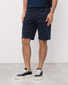 Stefano Ricci Сині шорти з вишивкою монограми логотипа M8T6100080TFANT