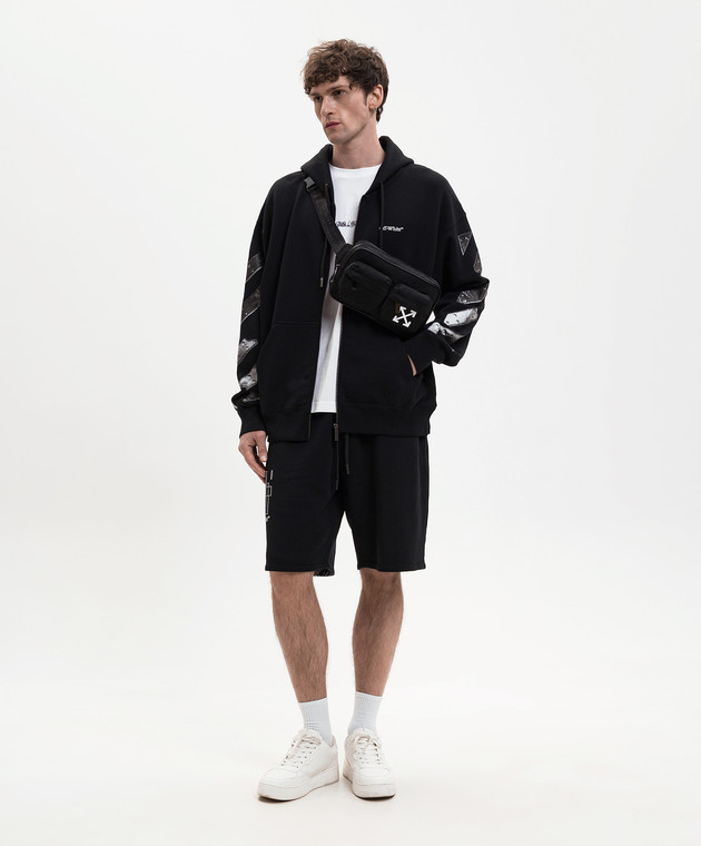 Off-White Черная спортивная куртка 44MBE015S26F001 изображение 2
