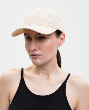 Toteme Бежева кепка з вишивкою логотипа 262WSH1556FB0173