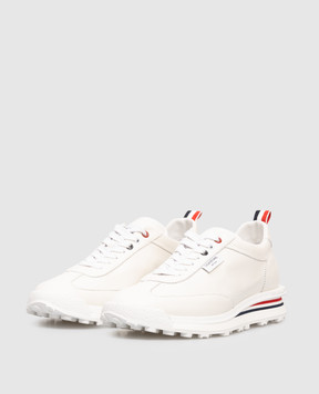 Thom Browne Белые кожаные кроссовки Varsity MFE018BL0064