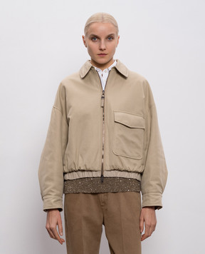 Brunello Cucinelli Бежева куртка з льоном ML1187662