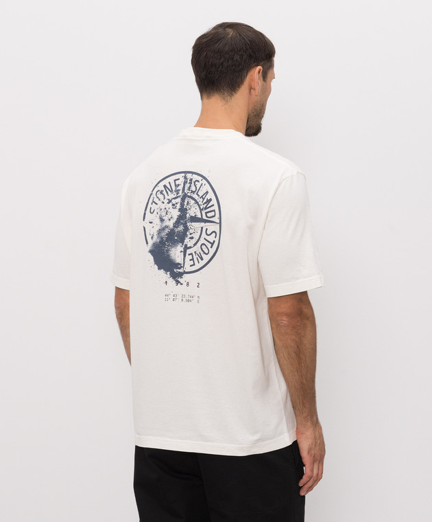 Stone Island Футболка цвета айвори с принтом логотипа L2S152100001S0534 изображение 4