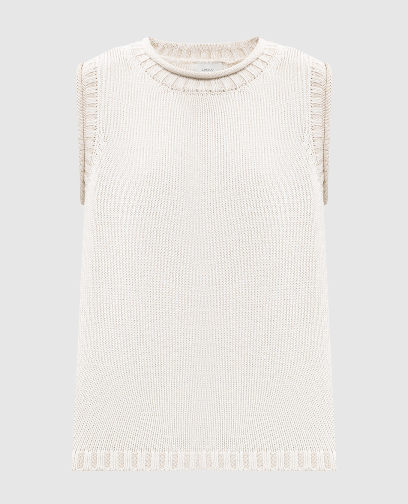 Жилет Effy цвета айвори из льна и шелка