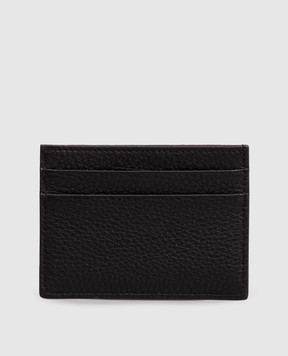 Dolce&Gabbana Черный кожаный картхолдер с пластиной логотипа BI0330A0841