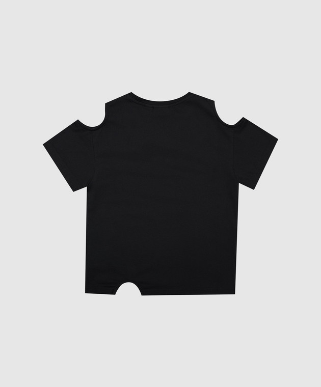 Off-White Дитяча чорна футболка Meteor Off Stamp 44GAA01EF26J001 зображення 2