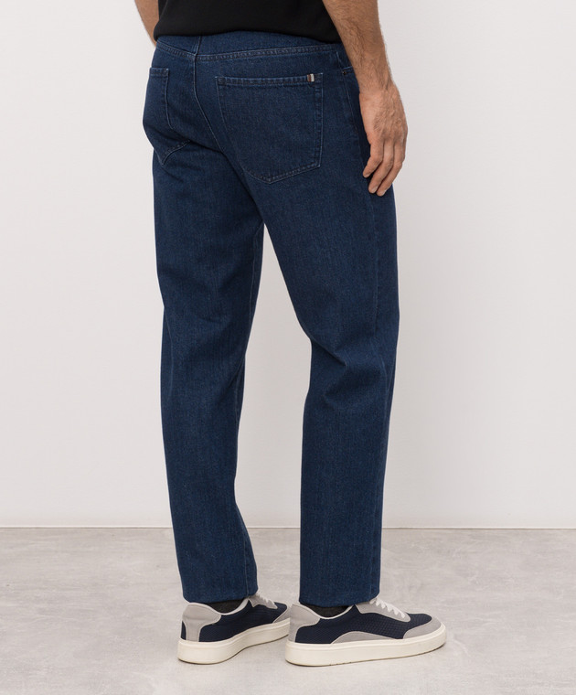 Canali Джинсы синего цвета с логотипом патча PD0166791747 изображение 4