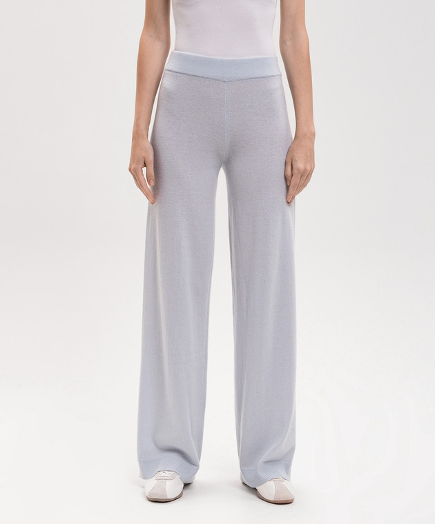 Allude Голубые брюки из шерсти и кашемира 26517706 изображение 3
