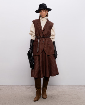 Brunello Cucinelli Бежевий светр з вовни, кашеміру та шовку M16129313P