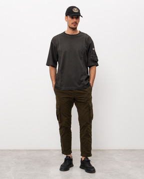 Dolce&Gabbana Сіра футболка з нашивкою логотипа G8TF5TG7PPR