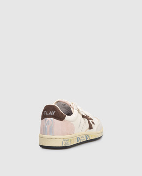 Premiata Бежеві шкіряні кросівки BSKT Clayd BSKTCLAD8284