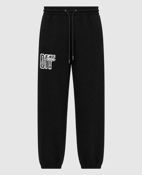 Off-White Черные спортивные брюки с принтом OFF 44MCH057F26F003