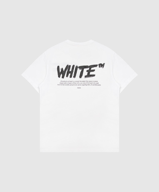 Off-White Дитяча біла футболка з принтом логотипа 44BAA002F26J002 зображення 2