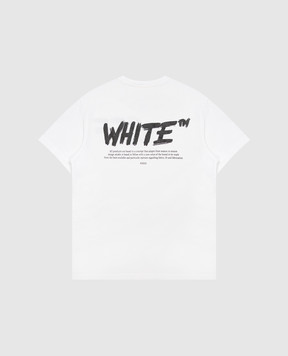 Off-White Детская футболка с принтом логотипа 44BAA002F26J002