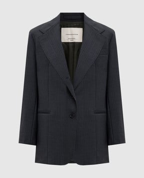 Max Mara Weekend Сірий жакет EDMEA з вовни в смужку EDMEA