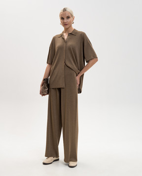 Fabiana Filippi Коричневий кардиган з ланцюжком MAD276F492M109