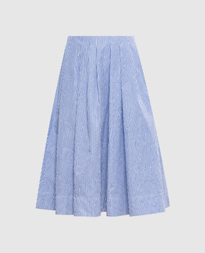 Juun.j Блакитна спідниця міді в смужку JW6227W05Q
