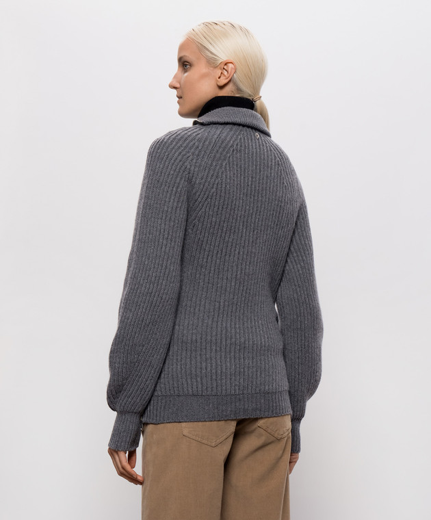 Dondup Серый кардиган из шерсти DT453M01028D002 изображение 4