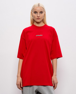 Vetements Красная футболка с принтом ME76TR217R