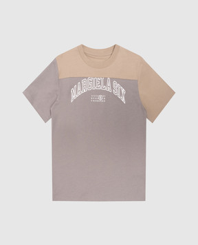 Maison Margiela MM6 Дитяча сіра футболка з принтом логотипа M60980MM04I