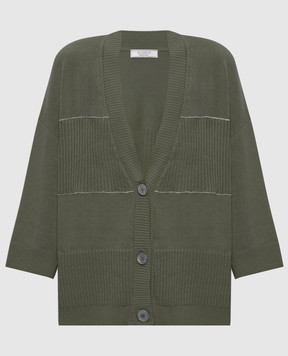 Peserico Зеленый кардиган с льном S99140F0709056