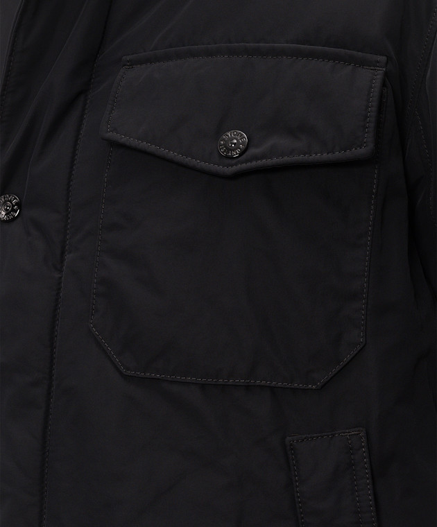 Stone Island Чорна пухова куртка з патчем логотипа L2S154100022S0A26 зображення 5