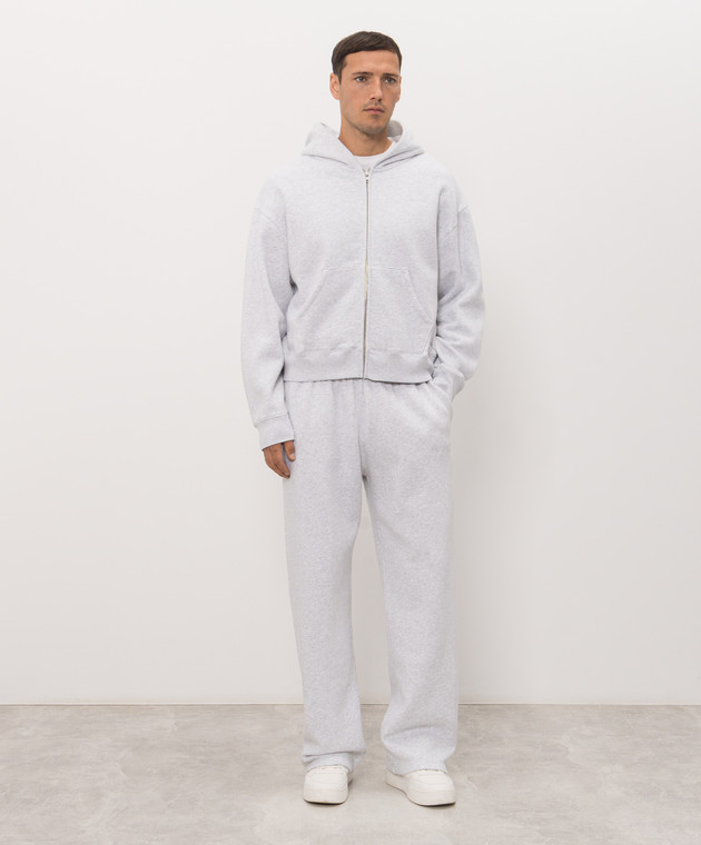 Sporty & Rich Сірий утеплений спортивний костюм з вишивкою логотипа ST10284300GY03PA088843 зображення 3