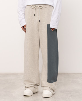 Off-White Сірі спортивні меланжеві штани 44MCJ03QF26F001060