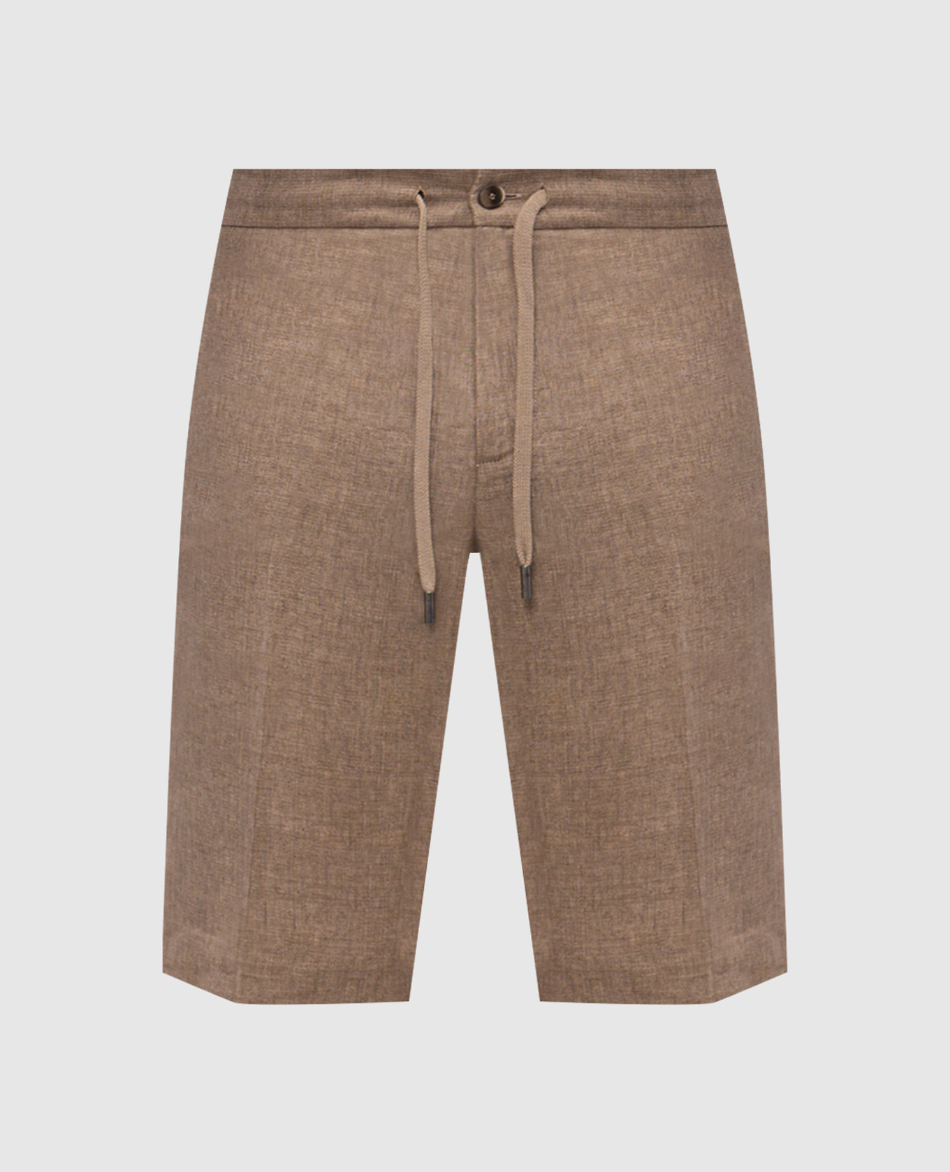 Коричневые шорты из льна