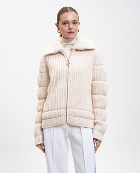 Casablanca Белая куртка из мериноса шерсти WAW25KW105601EXSKI