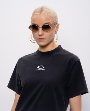 Linda Farrow Золотые очки Phoebe с позолотой LFL1657C3SUN