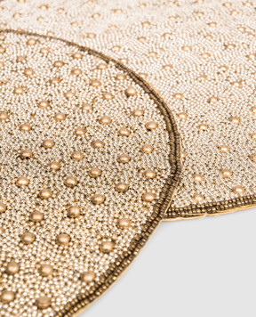 Lamart Набор золотых декоративных столовых ковриков из бисера 25491