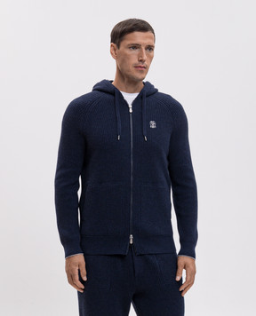 Brunello Cucinelli Синя спортивна куртка з кашеміру M22704806G
