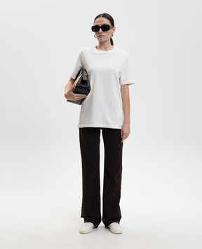 Jil Sander Біла футболка з патчем логотипа J40GC0142J20103