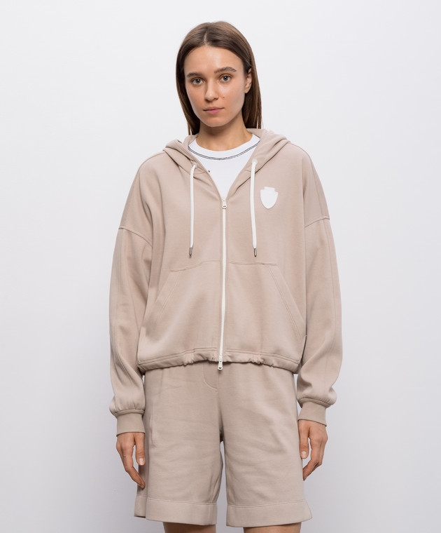Brunello Cucinelli Бежевая спортивная куртка MG927VT406 изображение 3