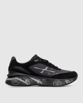 Premiata Черные комбинированные кроссовки MOERUN MOERUN6445