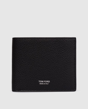 Tom Ford Черный кожаный портмоне с контрастным принтом логотипа Y0278LCL158S