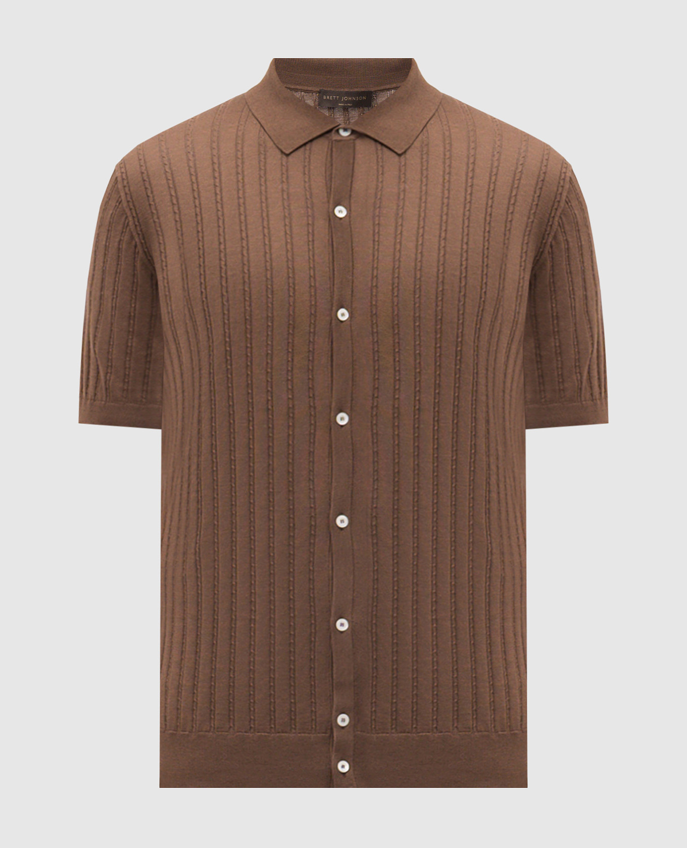 

Коричневый кардиган с шелком с коротким рукавом, Кардиганы