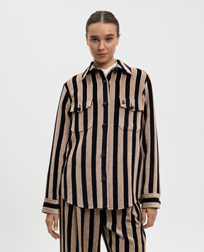 La DoubleJ Бежева сорочка BTYB в смужку JAC0112VIS026STR08