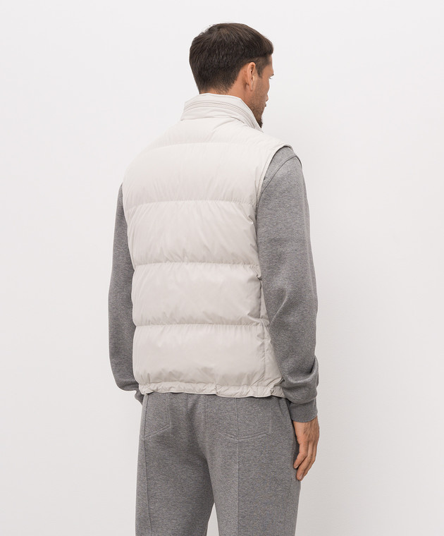 Brunello Cucinelli Пуховий жилет сірого кольору MV4081611 зображення 4