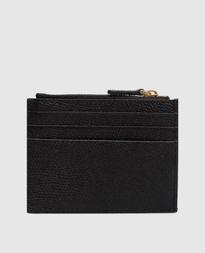 Valentino Чорний шкіряний картхолдер VLogo Signature 8W2P0AK9SNP