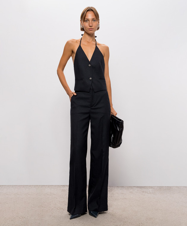 Twinset Темно-синие брюки с люрексом 262TT2531 изображение 2