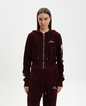 AMIRI Бордовая спортивная куртка с принтом AWTOKN1014