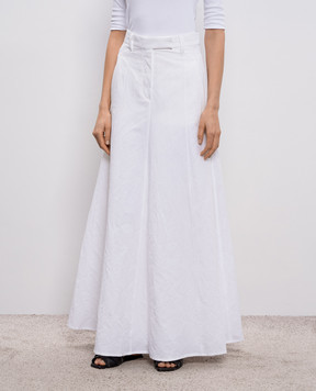 Brunello Cucinelli Біла спідниця максі з льоном M0Y02G3998