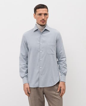 Loro Piana Блакитна сорочка André FAD3172sh