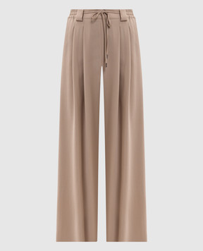 Ermanno Scervino Бежеві штани з вовни D492P361YXJ