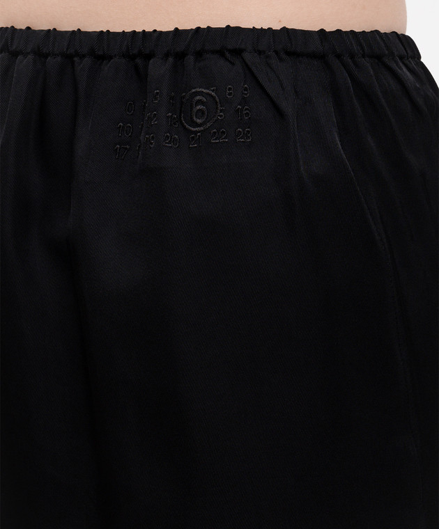 Maison Margiela MM6 Чорна спідниця з вишивкою емблеми S62ME0029M35880 зображення 5
