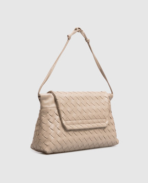 Bottega Veneta Бежева шкіряна сумка Giorno 857657V3IV0