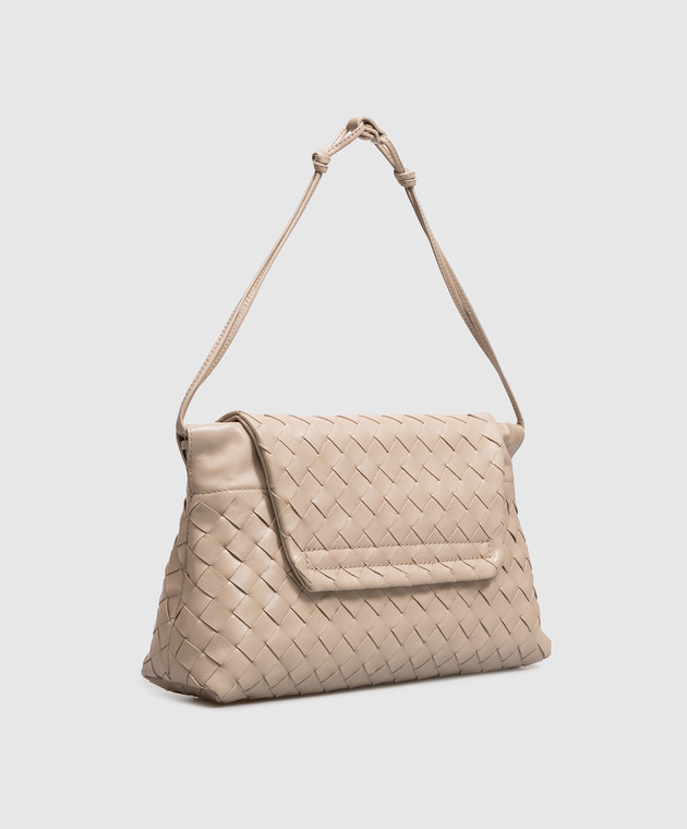 Bottega Veneta Бежевая кожаная сумка Giorno 857657V3IV0 изображение 3