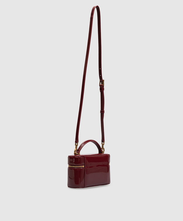 Saint Laurent Бордова шкіряна лакована сумка крос-боді GABY 810932AAEQ1 зображення 3